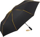 Fare Seam 5639 extra grote zakparaplu zwart geel zakparaplu vouwparaplu opvouwbare paraplu windproof windvast stormbestendig stormparaplu reisparaplu