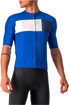 Castelli Maillot Cyclisme Manches Courtes Homme Blauw Wit - PROLOGO 7 JERSEY AZZURRO ITALIA IVORY SAVILE BLUE-M