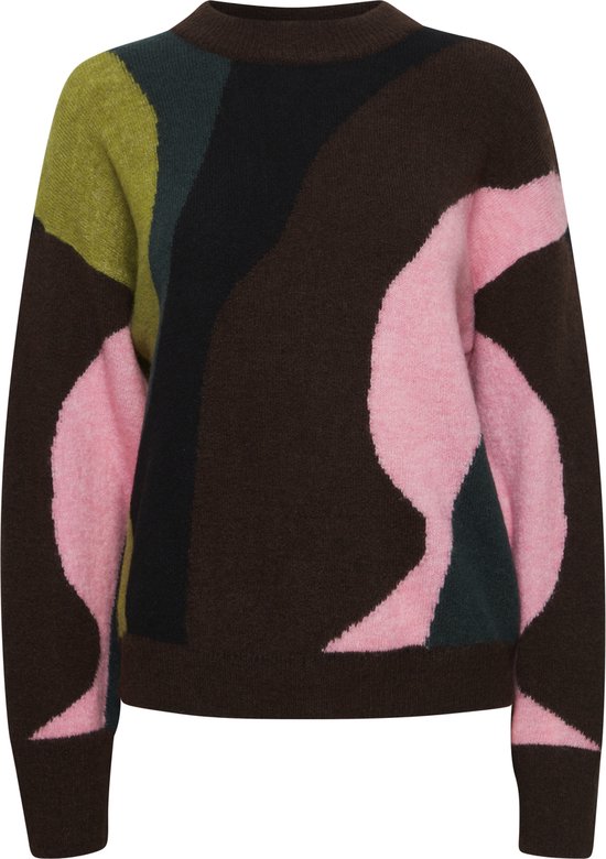 b.young BYMARTINE JACQUARD JUMPER Dames Trui - Maat L