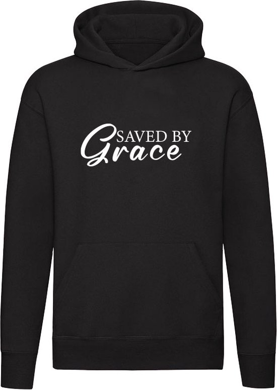 Saved by grace Hoodie - christelijk - gebed - jezus - god - geloof - trui - sweater - capuchon