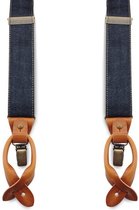 Sir Redman - Luxe Bretels Sturdy Stitch Navy - Bretels Heren Volwassenen | Stevige Clips - Sterke Clips - Brede Clips | One Size Fits All | Effen | Geschenkverpakking