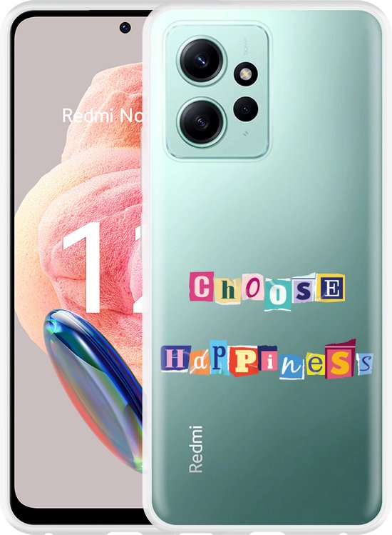 Coque Cazy adaptée pour Xiaomi Redmi Note 12 4G Choisissez le Happiness