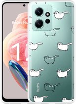 Cazy Hoesje geschikt voor Xiaomi Redmi Note 12 4G Love my Cat