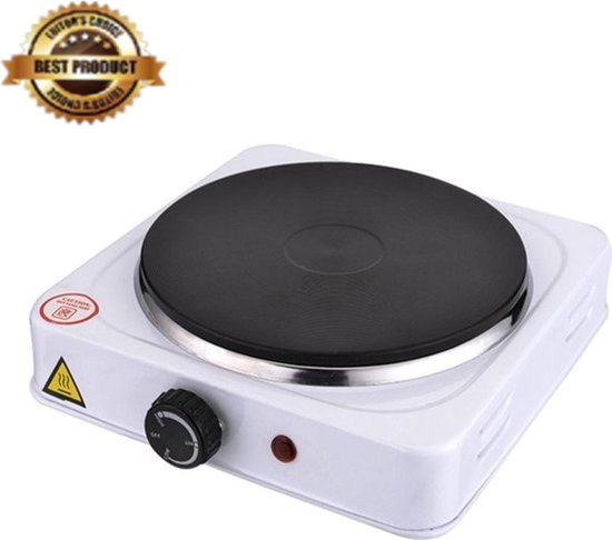 Besteproducts®-Electrische Kookplaat Enkel - Kookplaat - Warmhoudplaat - 1000 W - 23 x 23 x 7 cm - Wit - Luxe - 1 Kookzone - 1 Pits — afbeelding 3