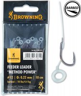 Browning Feeder Leader Method Power Barbed 10cm - Maat : Haak 16 - 0.20mm
