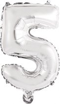 Amscan 9909673, Speelgoed ballon, Folie, Zilver, 5 stuk(s)