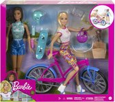 Barbie Estate - Poppen met fiets accessoires - Barbie pop