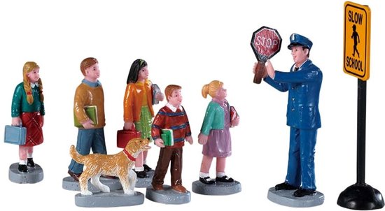 Lemax - The Crossing Guard -  Set Of 8 - Kersthuisjes & Kerstdorpen