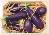 Magni speelgoed groenten aubergines in houten kistje