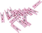 Mini Knijpers Roze - Knijpertjes voor Kaarten of Foto's - 24 Mini Knijpertjes Roze - Kleine Knijpers van Hout - Kaartenhanger - Houten Knijpertjes - Knijpers Mini - Baby Shower Meisje - Geboorte Meisje - Kaarten Ophangen - Geboortekaartjes Ophangen