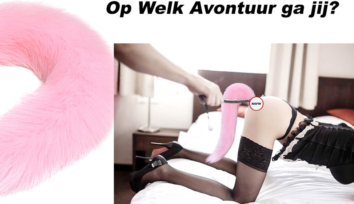 IntiMate® Ahri - Plug anal vibrant anal avec sétaire rose ondulée - Jouet  BDSM en