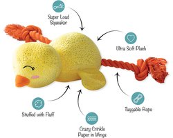 Petshop by Fringe Studio - 314137 - Sweet little chick - Pasen - Hondenspeelgoed - Speelgoed hond - Verjaardag hond - Knuffel hond - Honden speelgoed - Hondenspeeltje - Pluche speelgoed hond - Pluche hondenspeelgoed
