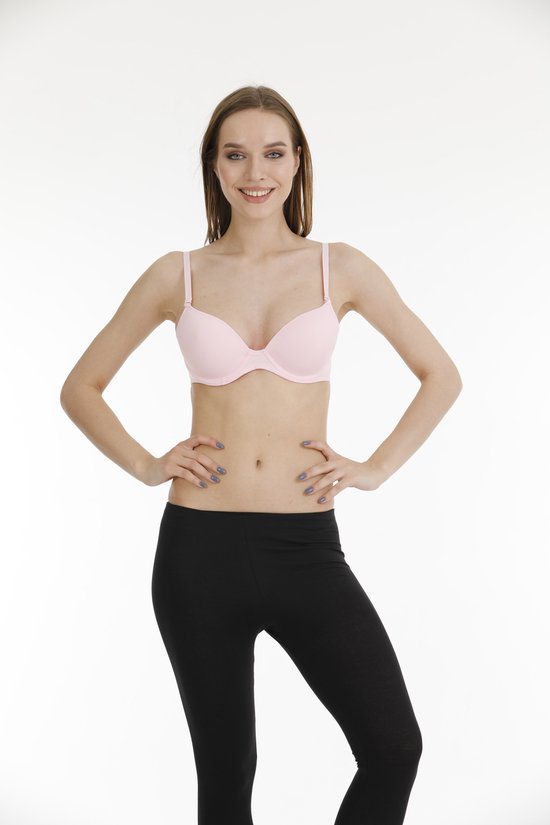 AMARANTA Soutien-gorge Push up régulier - Lingerie femme - Soutien-gorge à armatures - bandoulière réglable - couleur rose 80 B