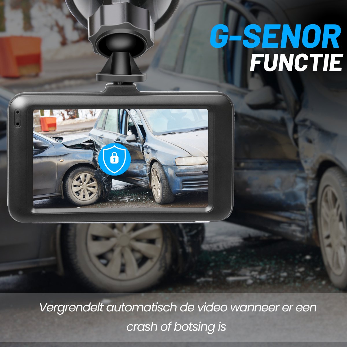 VERTREX Dashcam voor Auto 1080P Full HD - Voor en Achter - Dash cams - Nachtvisie - G-Sensor - 170° Wijdhoeklens - 3,0" LCD - Bewegingsdetectie - Loop Recording - Incl. 32GB MicroSD Kaart – foto 6