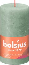 Bol.com Bolsius Shine Collection Rustiek stompkaars 13 cm / Ø7 cm Jade Green aanbieding