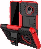 Coverup Rugged Kickstand Back Cover - Geschikt voor Samsung Galaxy S9 Hoesje - Rood