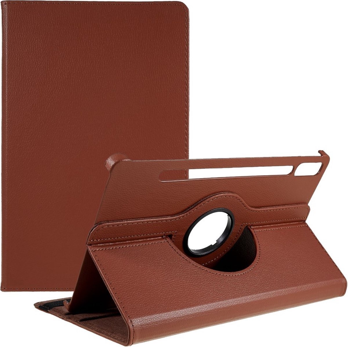 Tablethoes geschikt voor Lenovo Tab P11 Pro Gen 2 Hoesje - 360° Rotating Book Case - Bruin