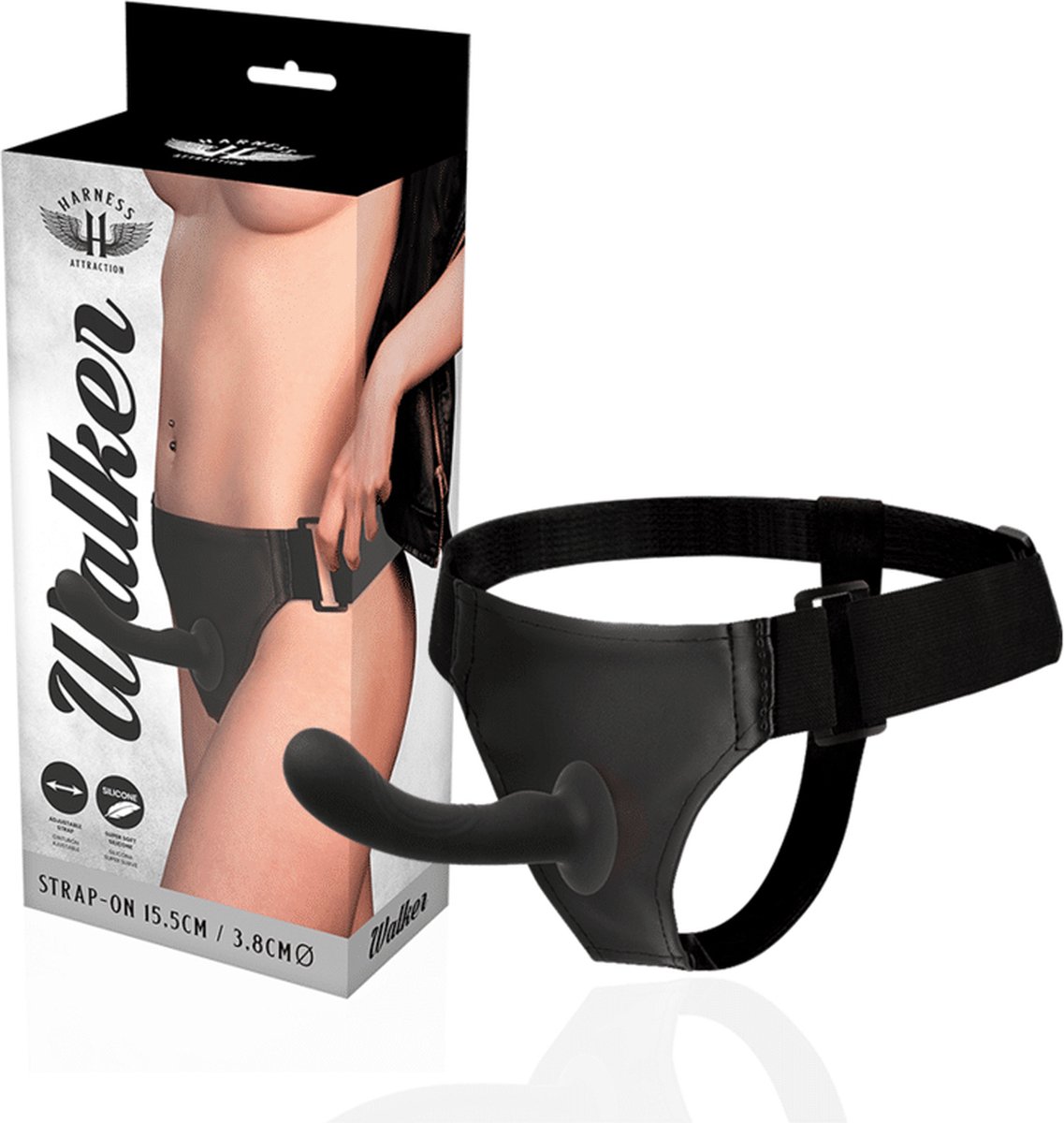 Goedkoopste HARNESS ATTRACTION | Harness Attraction Walker G-spot Black 15.5 X 3.8cm