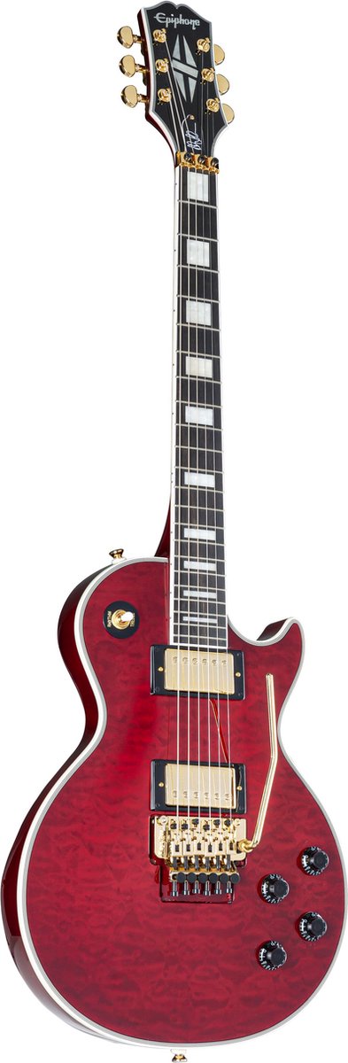 Epiphone Alex Lifeson Les Paul Custom Axcess (Ruby) - Single-cut elektrische gitaar
