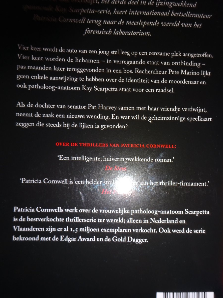 Al wat overblijft Patricia Cornwell - back cover