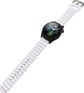 Mobigear Watch bandje geschikt voor Samsung Galaxy Watch 4 (40mm) Bandje Flexibel Siliconen Gespsluiting | Mobigear Colors - Wit