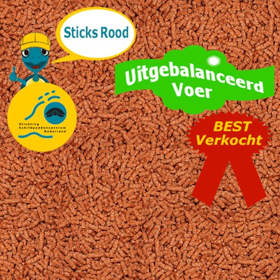 Sticks Rood voor Waterschildpadden - Uitgebalanceerd Voer - 300g