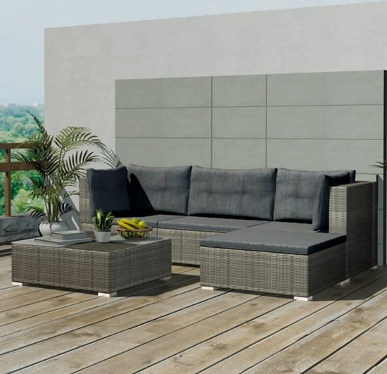 The Living Store Rattan Loungeset – Comfort 14-delig