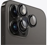 Screenz® - Camera lens protector geschikt voor iPhone 13 Pro / 13 Pro Max - Screenprotector - Beschermglas - Glasplaatje geschikt voor iPhone 13 Pro / iPhone 13 Pro Max - Zwart - 3 stuks