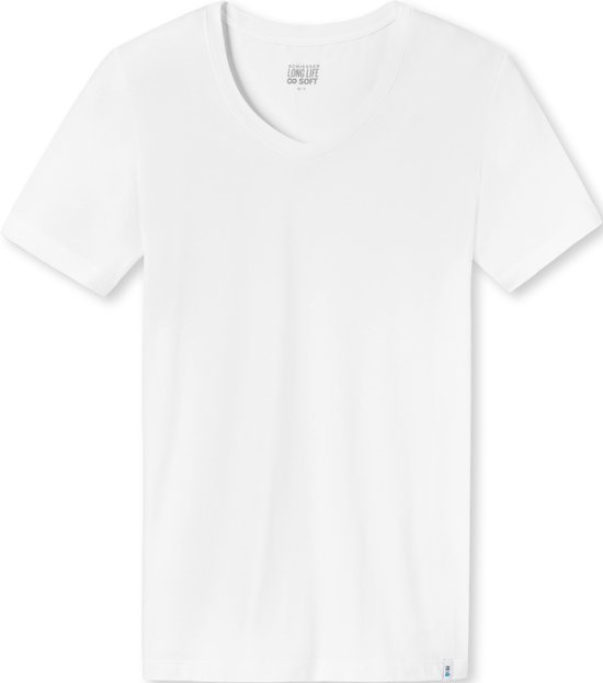 SCHIESSER Long Life Soft T-shirt (1-pack) - heren shirt korte mouwen wit - Maat: XL