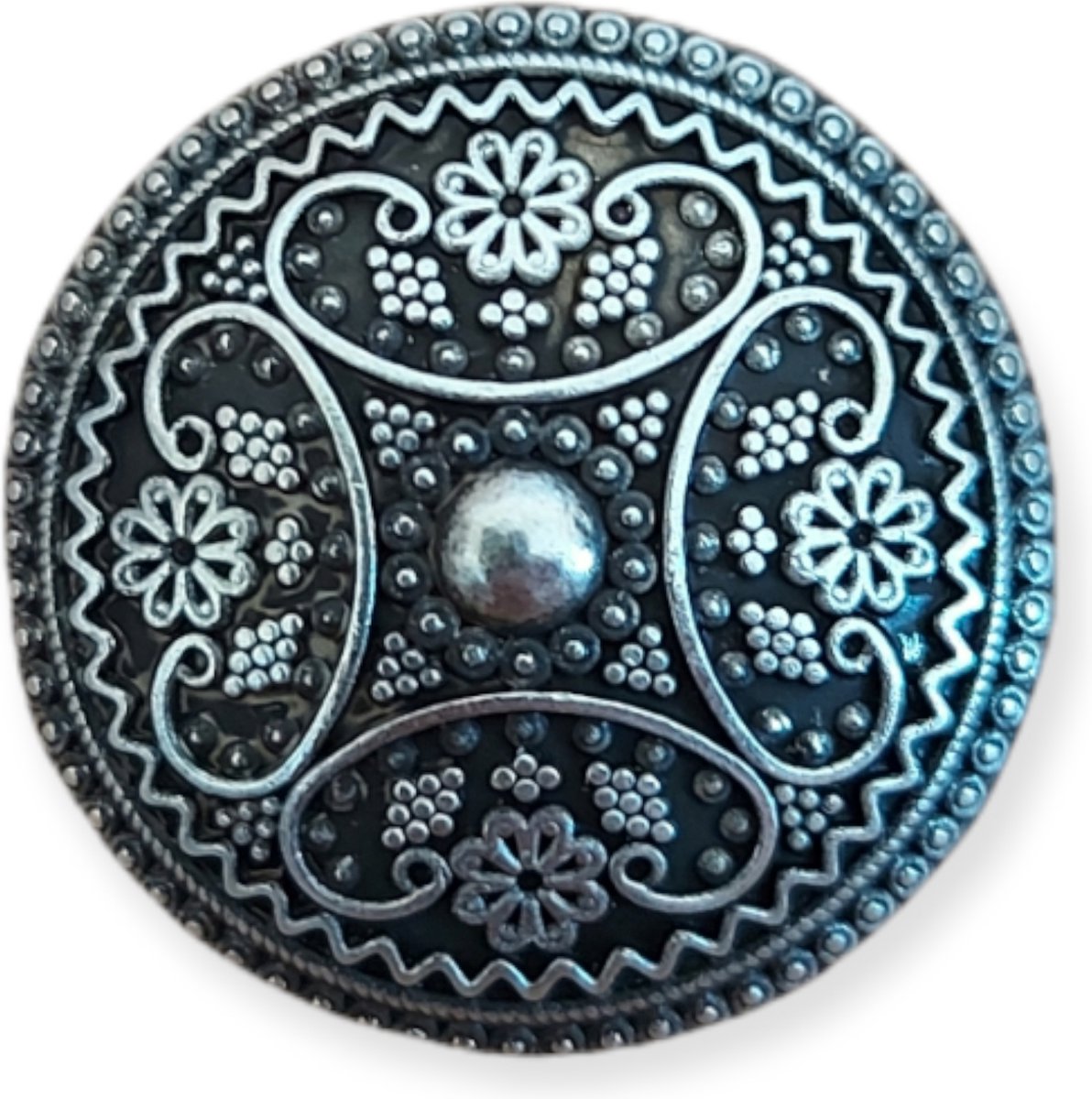 Knoop Metaal - Zeeuwse knoop Zilver - 23 mm - 10 stuks - Button - Achtersteekknoop