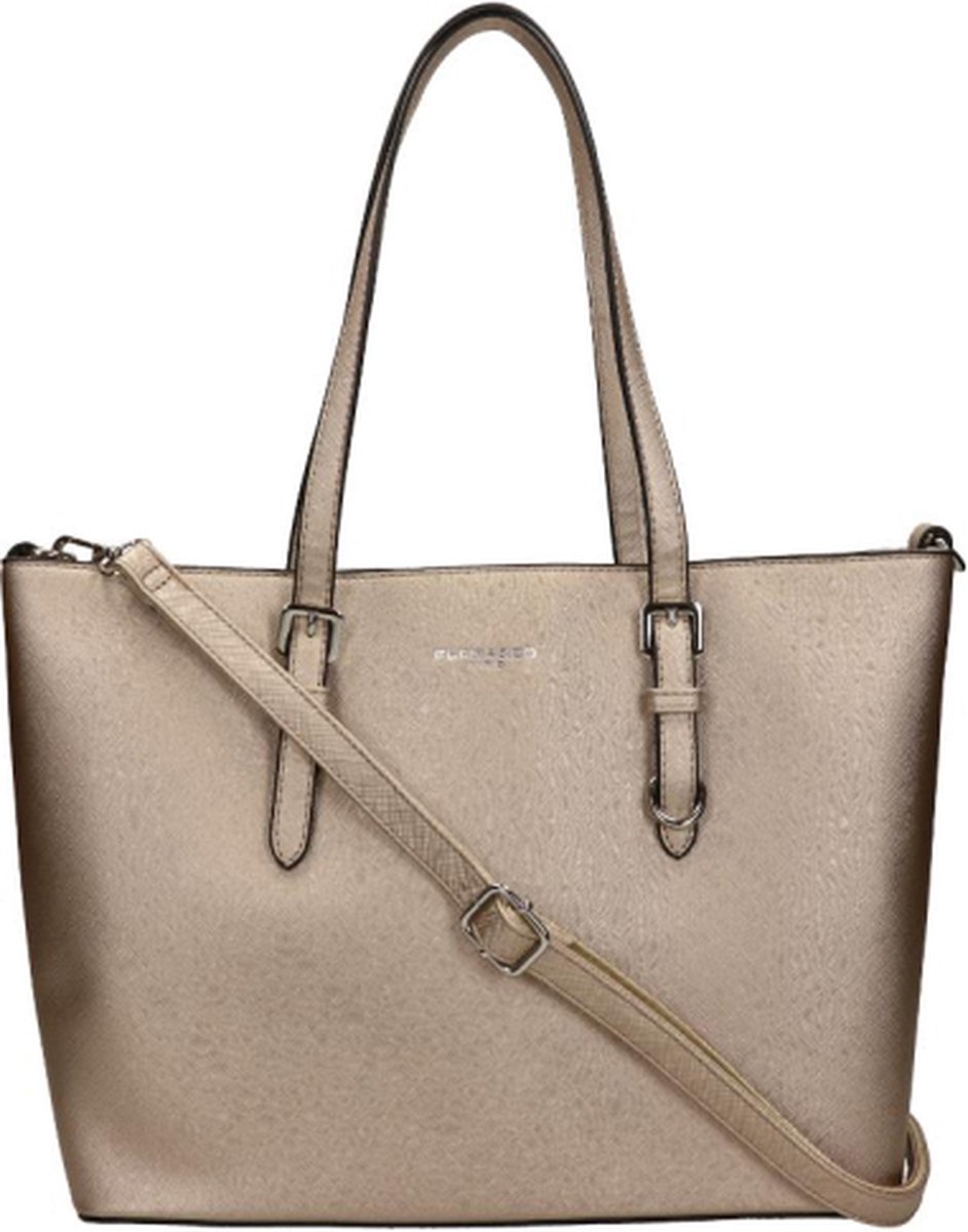 Flora & Co Grote Shopper / Schoudertas - Dames - Saffiano - Nora - Or