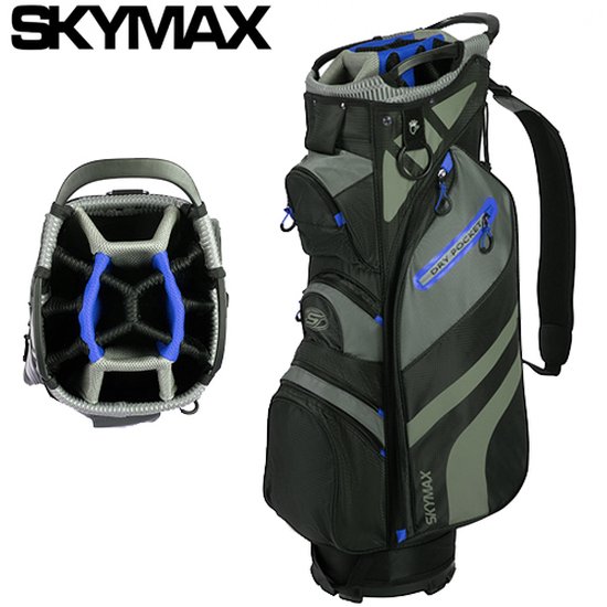 Skymax LW Cartbag Sac de golf, noir/bleu clair
