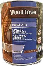Wood Lover Parket Satin 5Lt - kleurloze krasvaste parketvernis voor houten vloeren en trappen - solventbasis