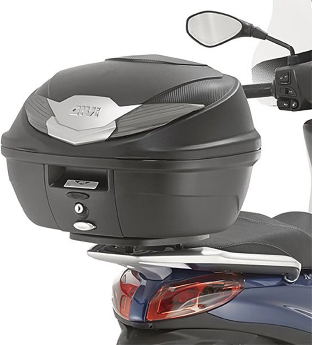 GIVI Monolock Topkoffer Achterrek Piaggio Medley 125/150&Medley 125/150 I-GET&Medley S 125/150 I-GET Black