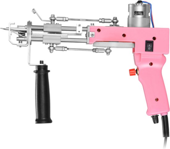 Happyment Borduurmachine pistool - Tufting Gun 2 In 1 - Tuftpistool - Naaimachine - Tapijten - Beginnerspakket – Roze