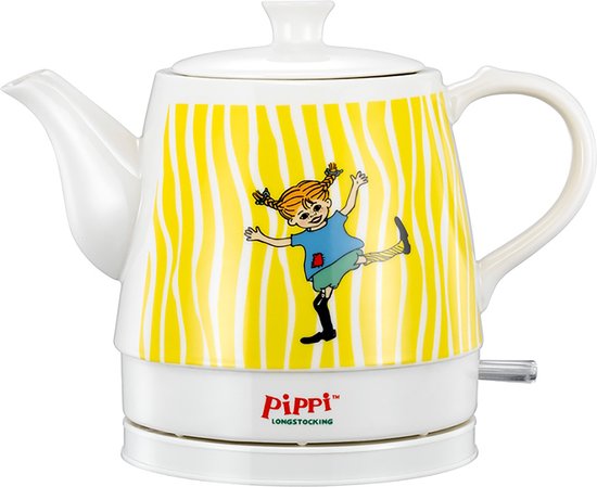 Pippi 20130004 - Pippi Langkous keramische waterkoker - 0,8 Liter - Happy Pippi design