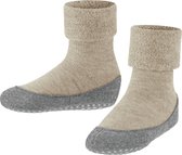 FALKE Cosyshoe Minis Noppen op de zool wol huissokken kinderen beige - maat 23-24