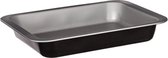 5Five Ovenschaal of bakvorm/diepe bakplaat Backery Pro - metaal - anti-aanbak laag - zwart - 28 x 22 cm