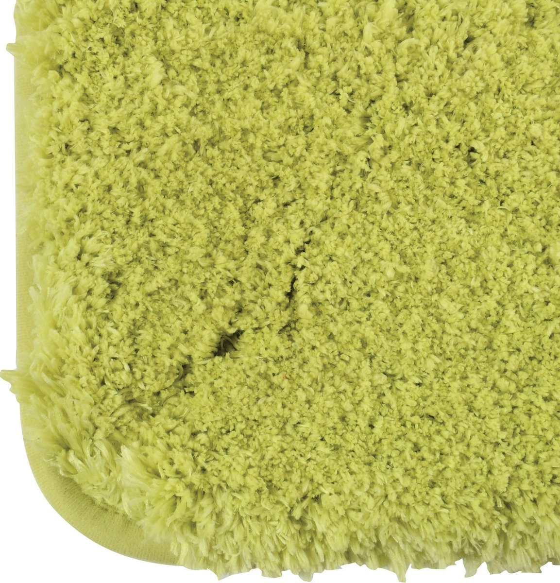 MSV Badkamerkleedje/badmat tapijt - voor de vloer - appelgroen - 50 x 70 cm - Microfibre - langharig