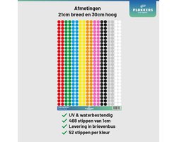 Coderingstickers 468 stuks 9 kleuren - Labelstickers