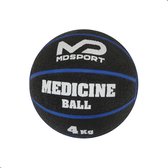 Medicijnbal 4KG - Medicinebal 4KG - Rubber - Top kwaliteit - Zwart/Blauw
