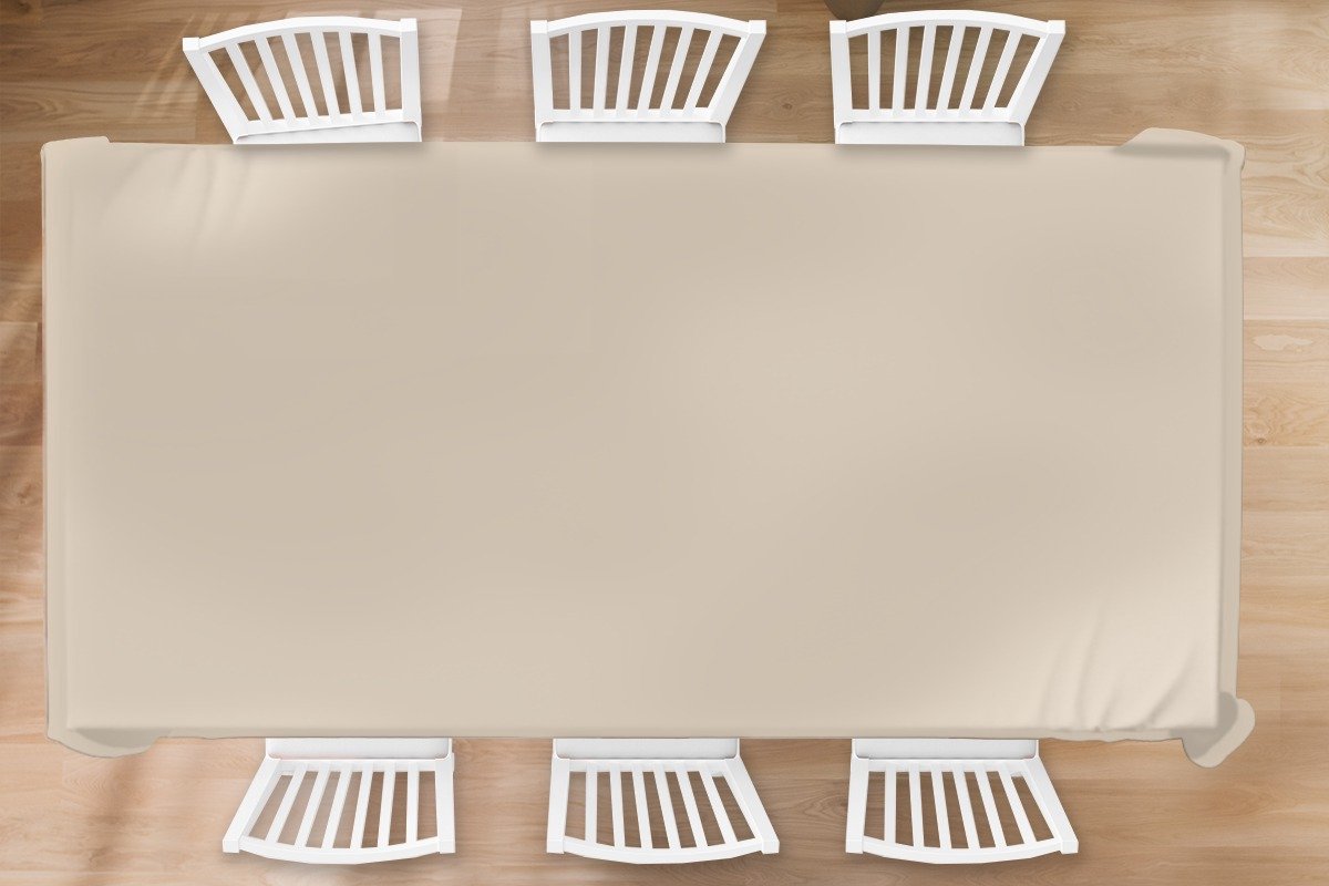 Tafelkleed - Tafellaken - 300x150 cm - Beige - Effen kleur - Binnen en Buiten