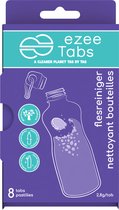 EzeeTabs Reinigingstabletten - Flesreiniger - 8-Pack - Cleaning Tabs - Ecologisch - 100% Vegan en Natuurlijke ingredienten - Plasticvrij - Geschikt voor Sodastream - Dopper - Bidon