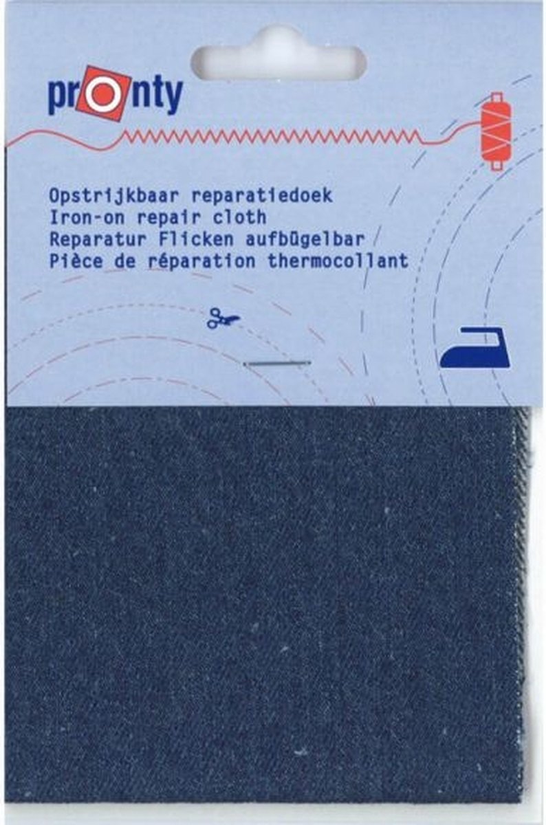 OPRY REPARATIEDOEK JEANS OPSTRIJKBAAR 10X40CM D.BLAUW
