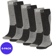 Apollo (Sports) - Skisokken Unisex - Grey Design - Maat 35/38 - 6-Pack - Voordeelpakket