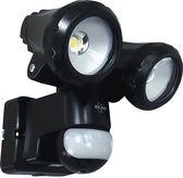 ELRO LF80 2-Kops LED Buitenlamp met Bewegingsmelder -  2x10W – 1400lm – IP54 Waterdicht - Zwart