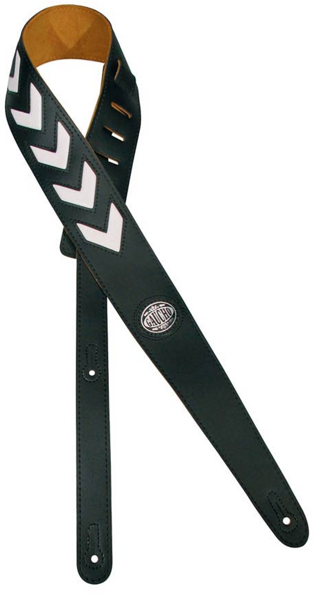 Gitaarriem Two Tone Series Zwart/Wit GST-216-BK Gaucho