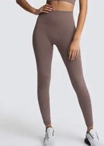 SOFT GYM LEGGING - Taille L - Marron - Leggings de Fitness - outfit de Fitness - outfit de gym - Leggings de sport - Tenue de sport - Leggings de Yoga