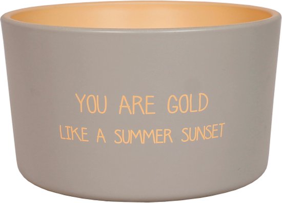My Flame - Bougie d'extérieur - Bougie de soja - Tu es d'or comme un coucher de soleil d'été