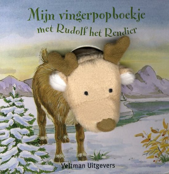 Cover van het boek 'Mijn vingerpopboekje met Rudolf het rendier'